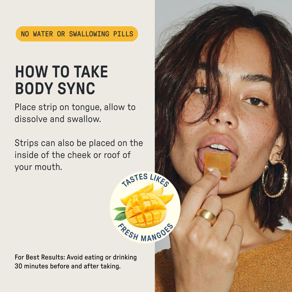 Body Sync Rapid Dissolve Multivitamin – Daily Vitamin & Nutrient Support Strips, 30 Count