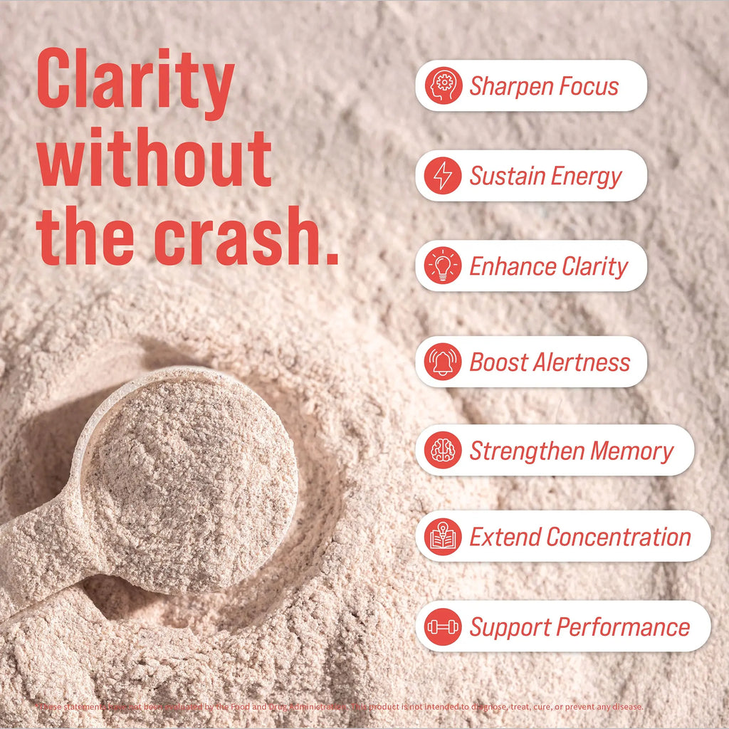 Nootropic Energy Drink Mix – Memory, Focus & Mental Clarity Support with Rhodiola, 30 Servings