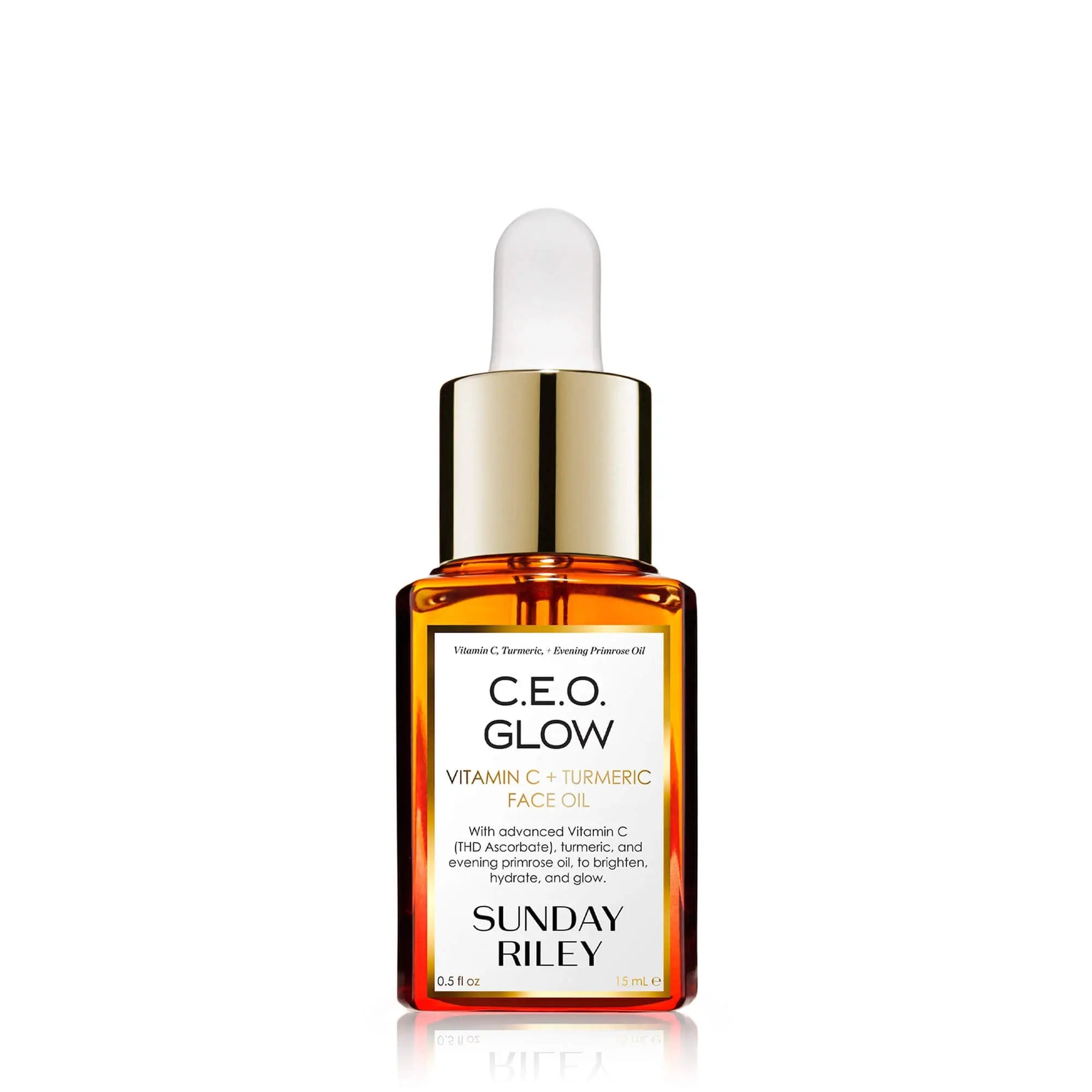C.E.O. Glow Vitamin C & Turmeric Face Oil – Brightening Hydrating Facial Oil for Radiant Glowing Skin, Lightweight Anti-Dullness Skincare Treatment