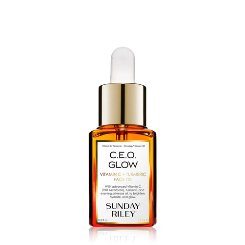 C.E.O. Glow Vitamin C & Turmeric Face Oil – Brightening Hydrating Facial Oil for Radiant Glowing Skin, Lightweight Anti-Dullness Skincare Treatment
