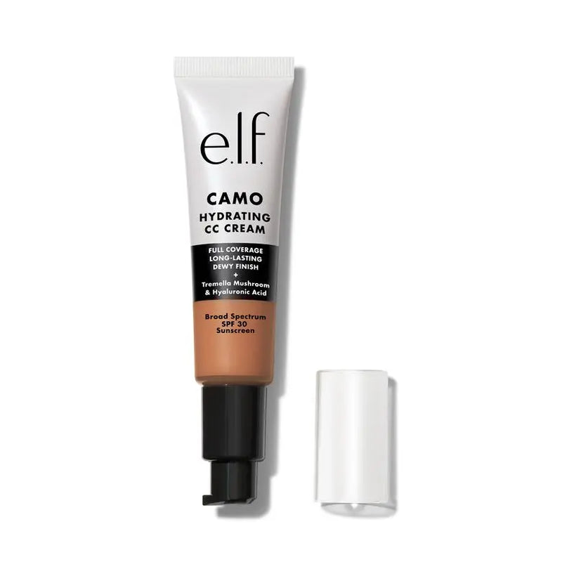 E.L.F. Camo Hydrating CC Cream SPF 30 – Full Coverage Colour Correcting Foundation with Dewy Finish, Vegan & Cruelty-Free Makeup, Lightweight Hydrating Face Cream 30ml