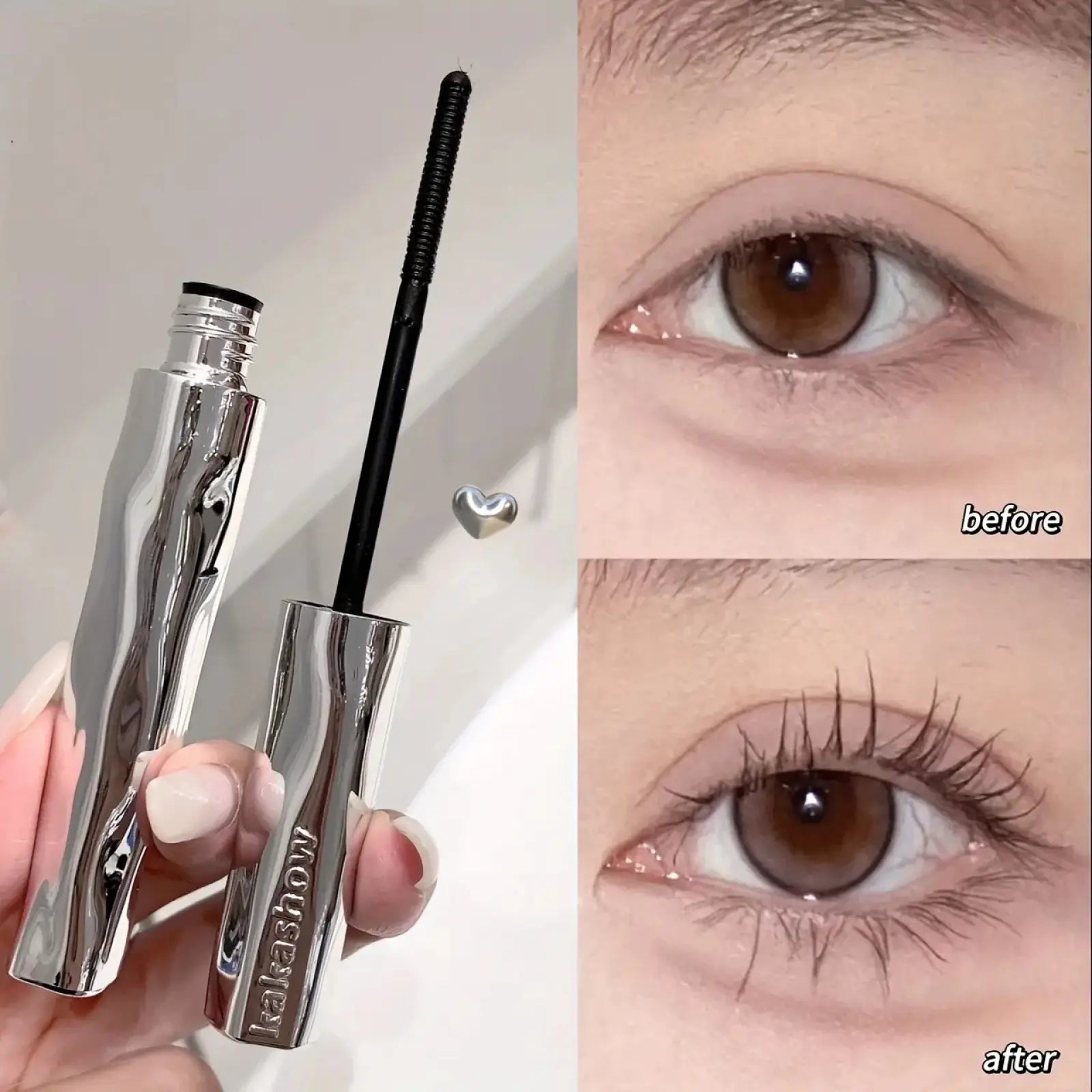 Waterproof Volumizing Mascara – Lengthening, Curling & Smudge-Proof Black Mascara for Thick Defined Lashes | Long-Lasting Quick-Dry Formula with Sunflower Lash Effect